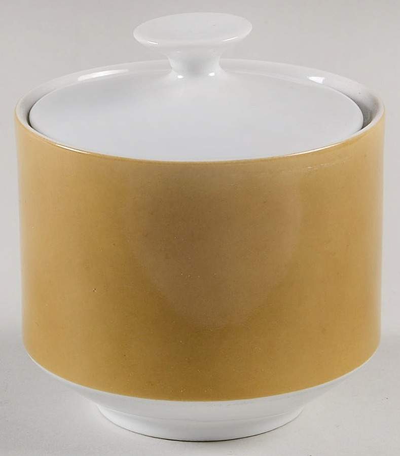 Antique Gold Sugar Bowl & Lid by Mikasa-1