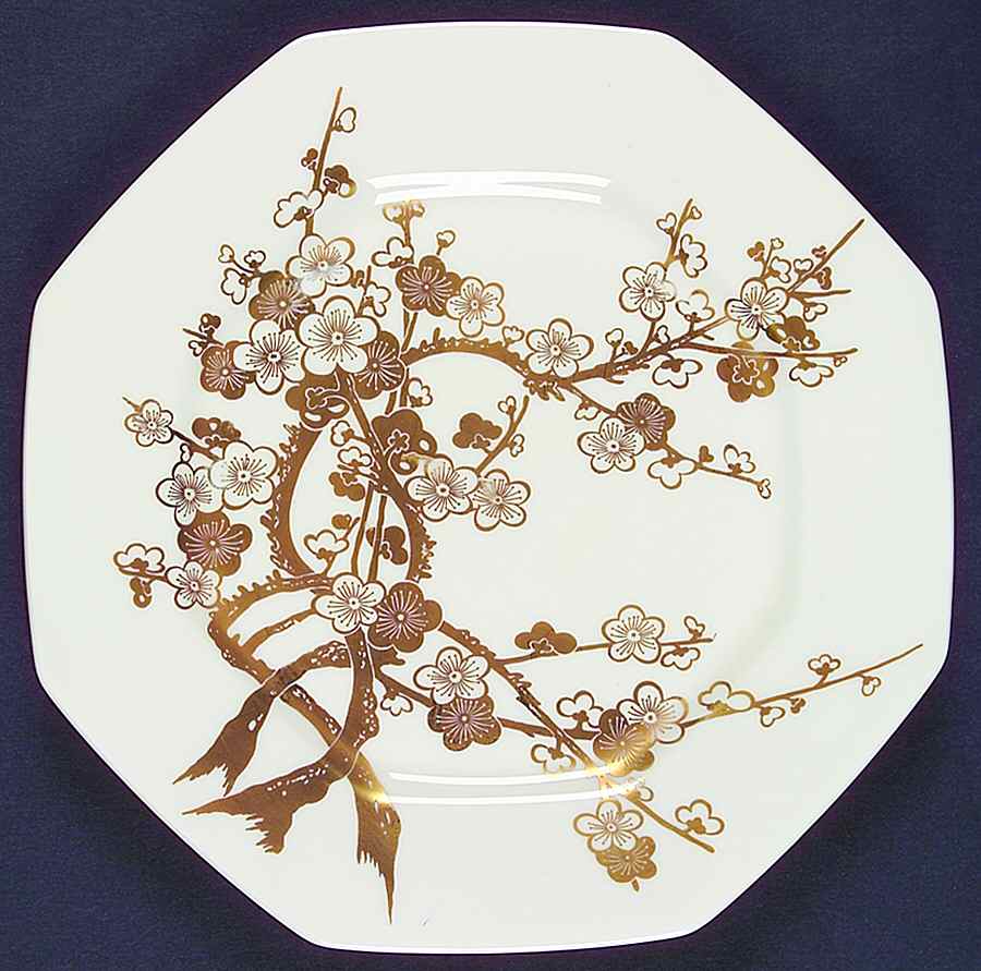 Golden Blossoms Salad Plate by Mikasa-1