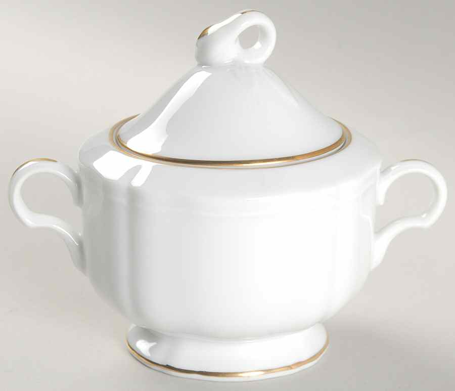 Gold Coin Sugar Bowl & Lid by Mikasa-1