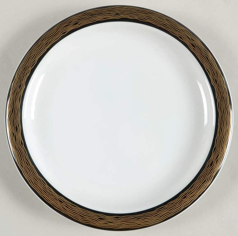 Gold Coast Black Salad Plate by Mikasa-1
