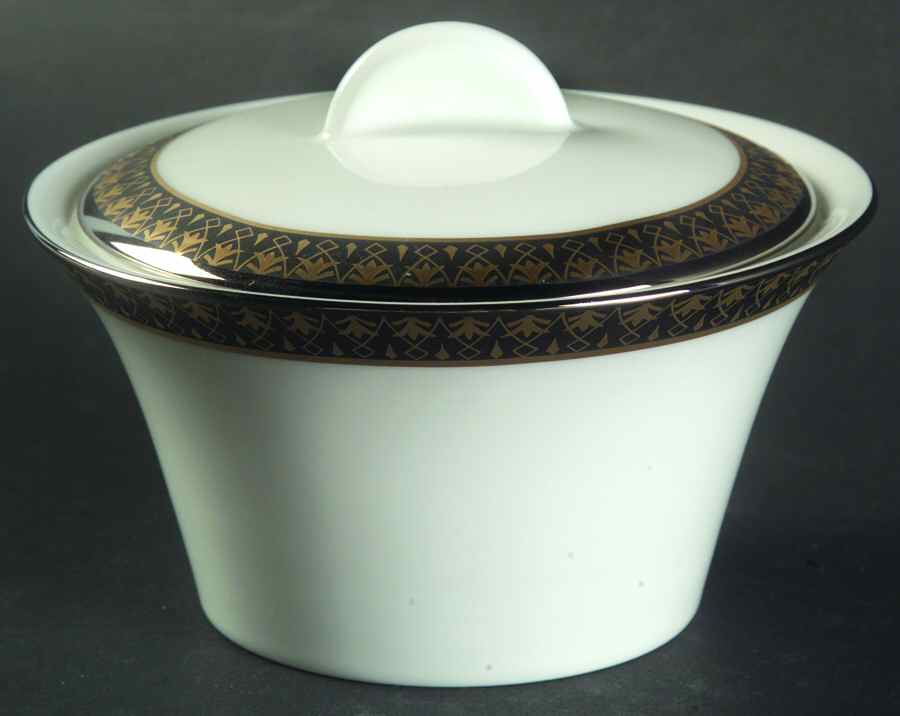 Gold Chain Sugar Bowl & Lid by Mikasa-1