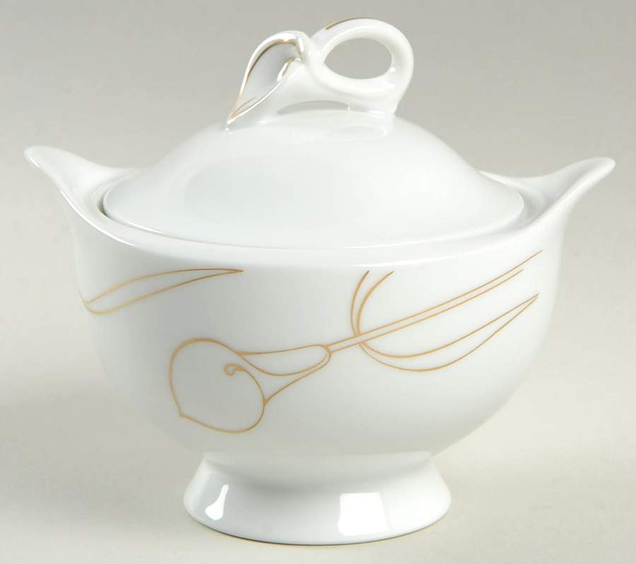 Gold Classic Sugar Bowl & Lid by Mikasa-1