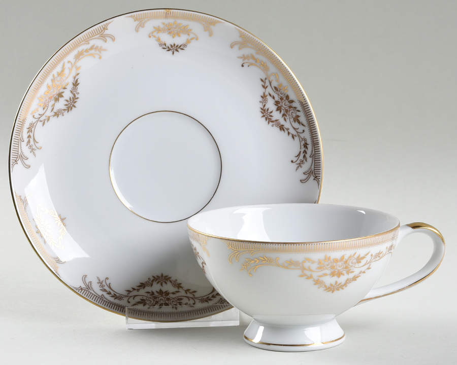 Golden Duchess Footed Cup & Saucer Set by Mikasa-1