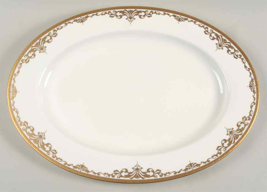 Golden Dynasty 17" Oval Serving Platter by Mikasa-1