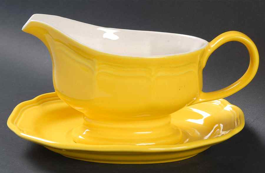 Golden Glow Gravy Boat & Underplate by Mikasa-1