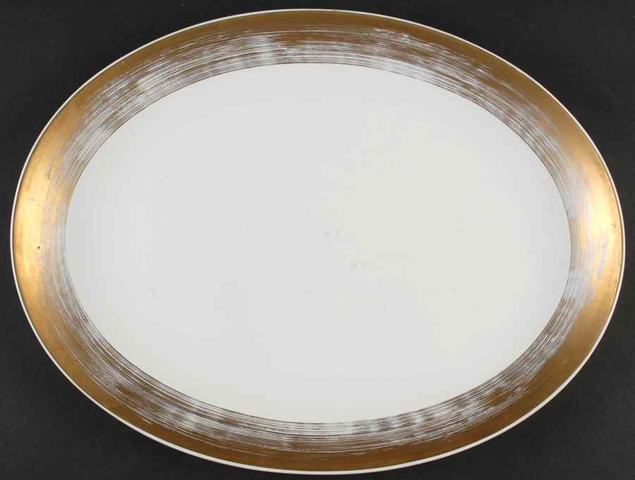 Golden Halo 16" Oval Serving Platter by Mikasa-1
