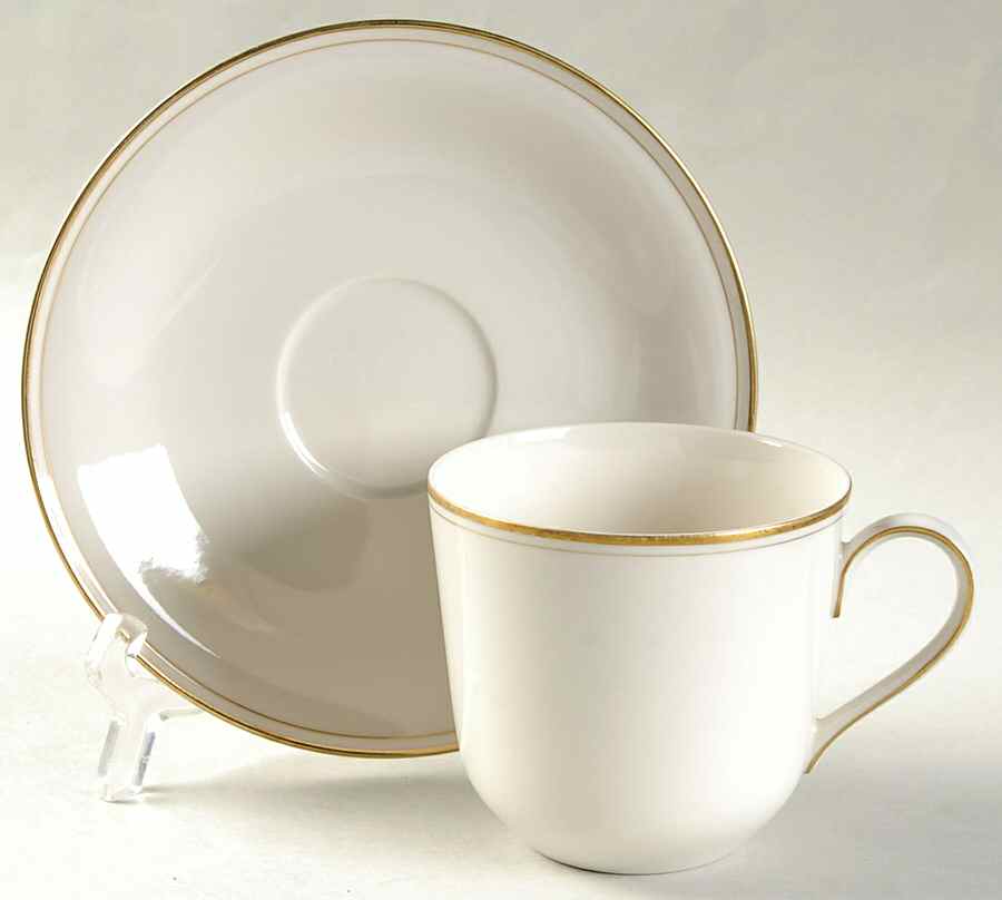 Goldine Flat Cup & Saucer Set by Mikasa-1