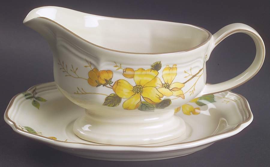 Goldwood Gravy Boat & Underplate by Mikasa-1