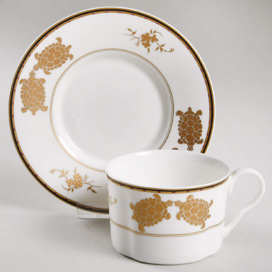 Golden Legend Flat Cup & Saucer Set by Mikasa-1