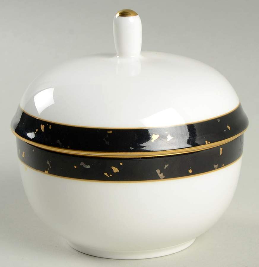 Gold Nuggets Sugar Bowl & Lid by Mikasa-1