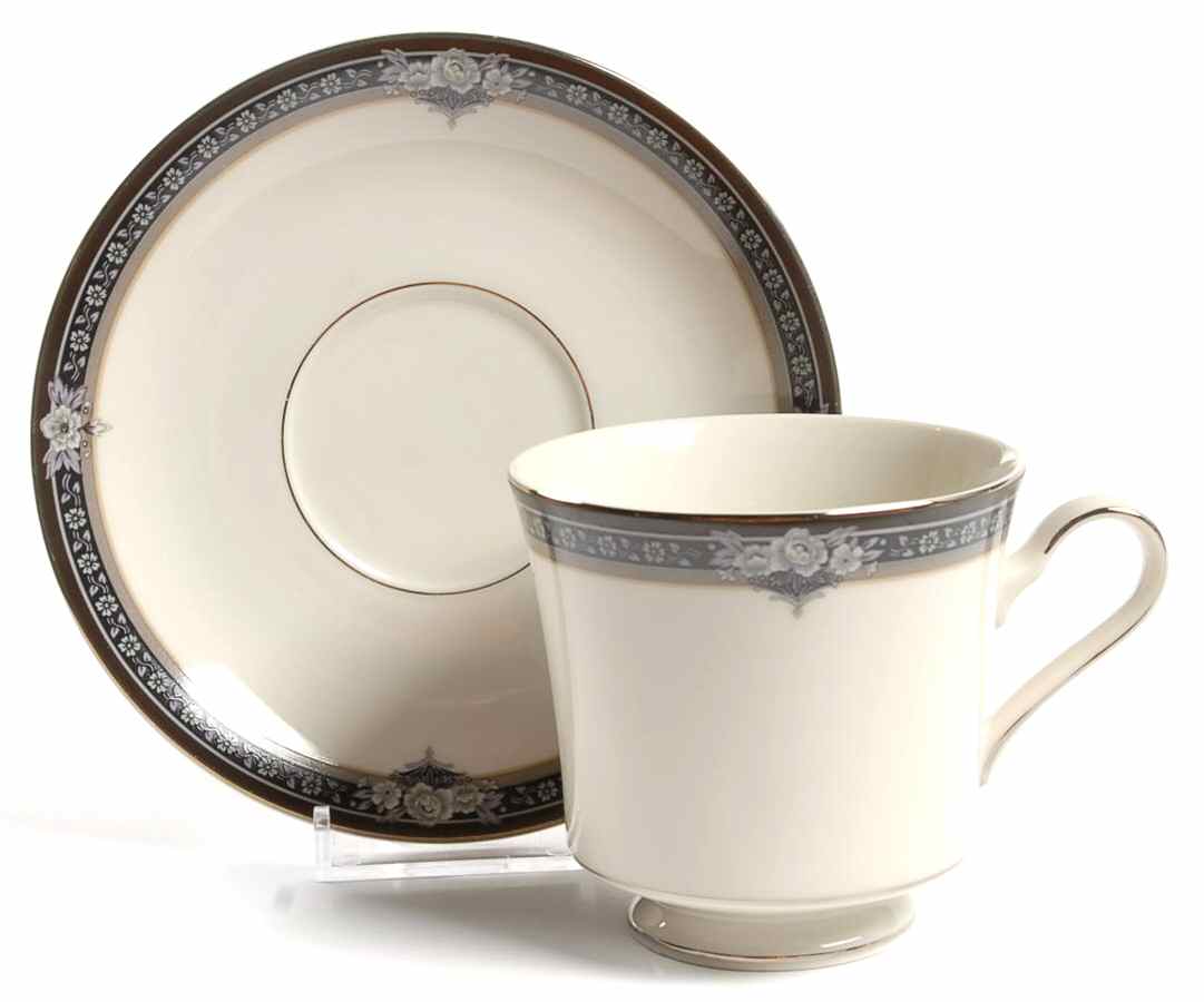 Gothic Rose Footed Cup & Saucer Set by Mikasa-1