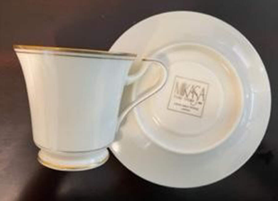 Gold Royale Footed Cup & Saucer Set by Mikasa-1