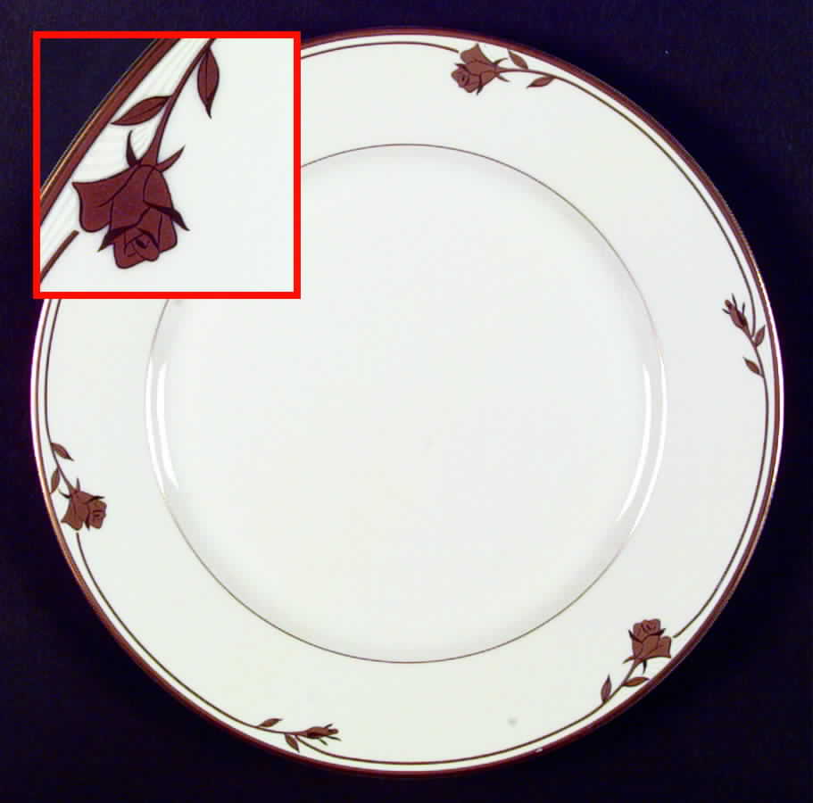 Golden Rose Dinner Plate by Mikasa-1