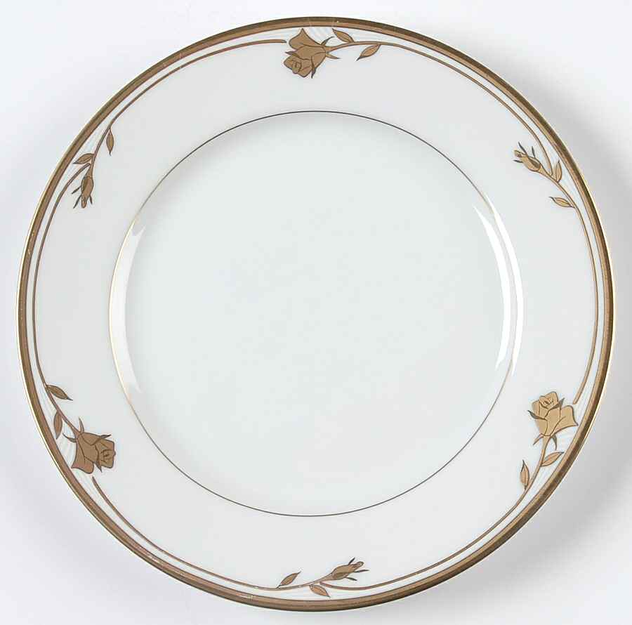 Golden Rose Bread & Butter Plate by Mikasa-1