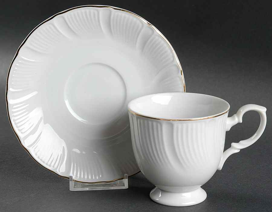 Gold Star Footed Cup & Saucer Set by Mikasa-1
