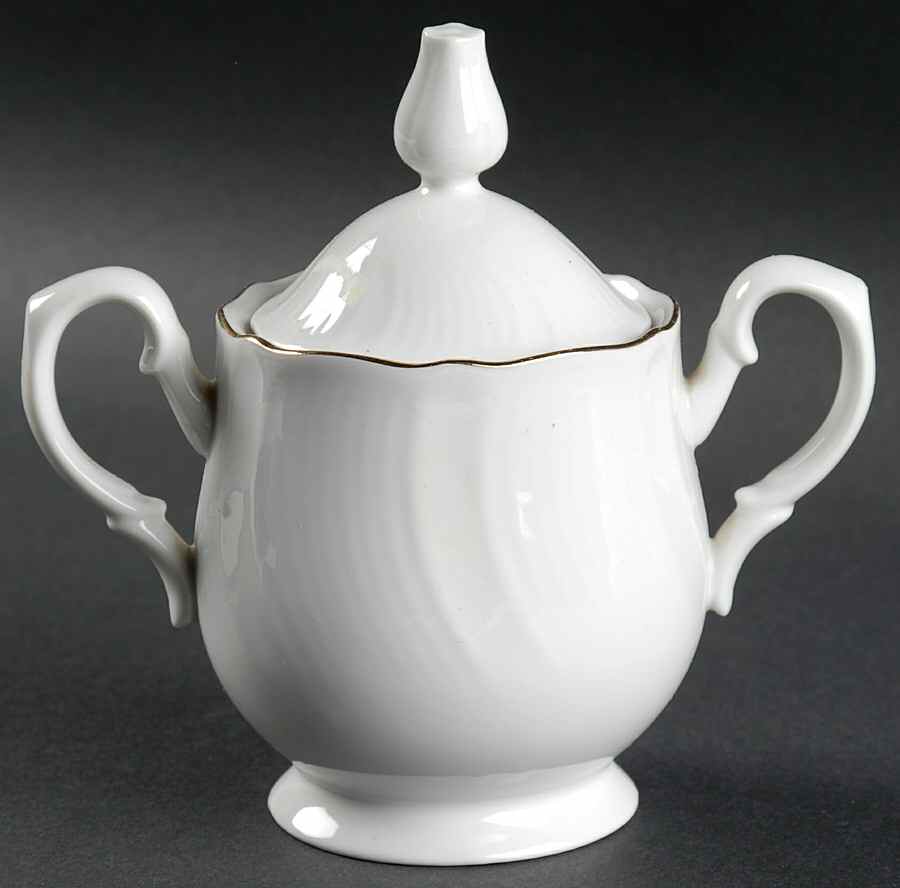 Gold Star Sugar Bowl & Lid by Mikasa-1