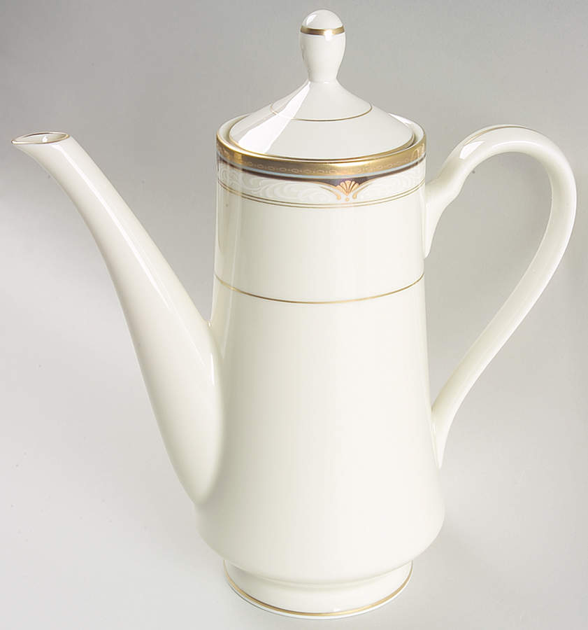 Golden Shell Coffee Pot & Lid by Mikasa-1