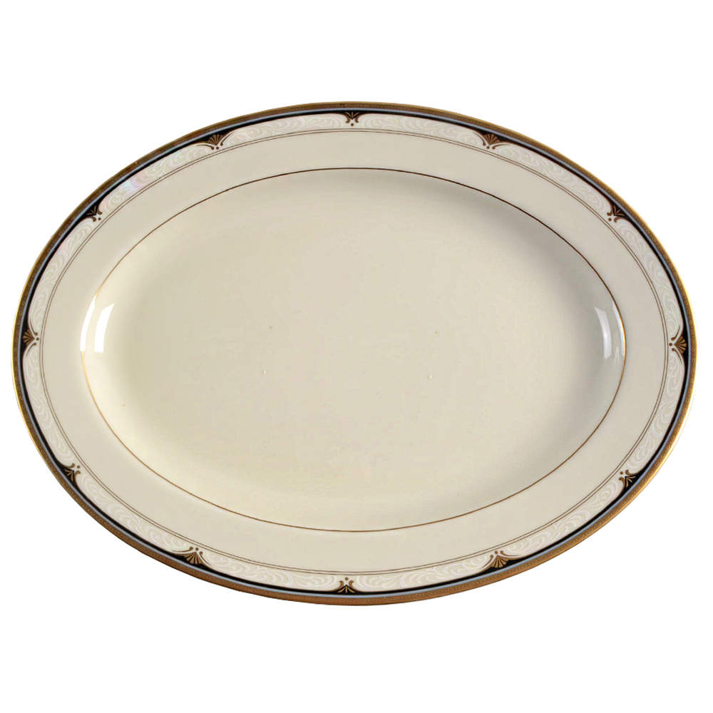 Golden Shell 14" Oval Serving Platter by Mikasa-1