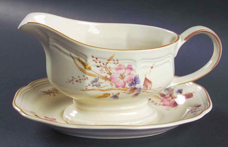 Golden Sky Gravy Boat & Underplate by Mikasa-1