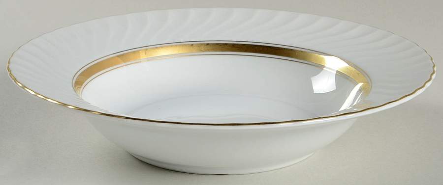 Golden Swirl Rim Soup Bowl by Mikasa-1