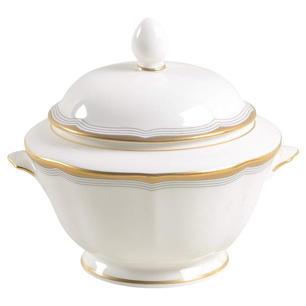 Gold Tiara Sugar Bowl & Lid by Mikasa-1