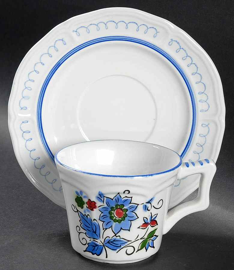 Granada Flat Cup & Saucer Set by Mikasa-1