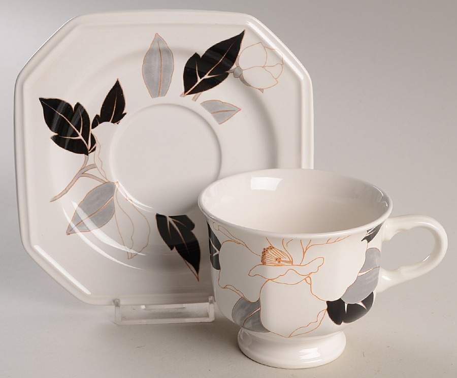 Granada Footed Cup & Saucer Set by Mikasa-1
