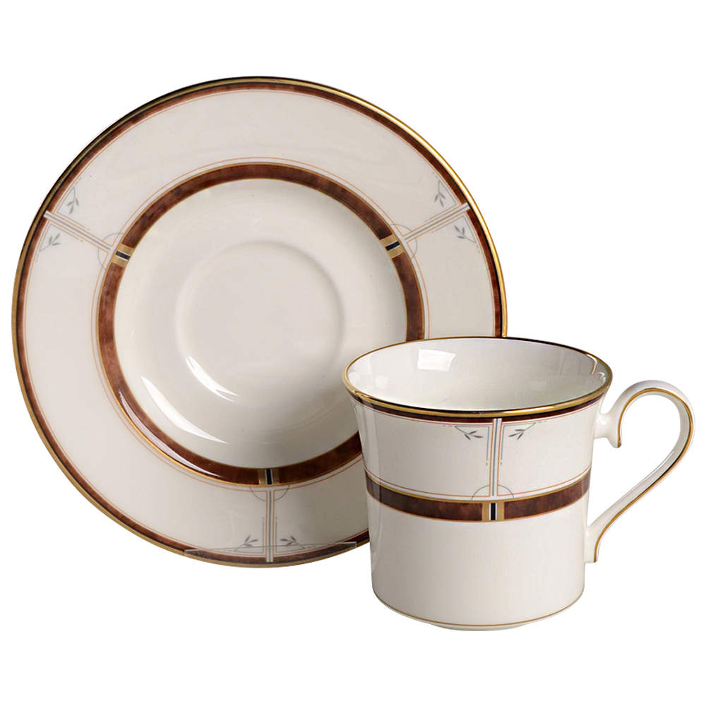 Grandaire Flat Cup & Saucer Set by Mikasa-1