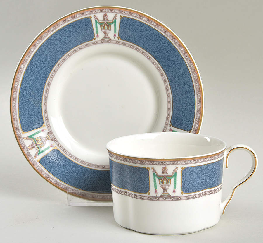 Grandeur Flat Cup & Saucer Set by Mikasa-1