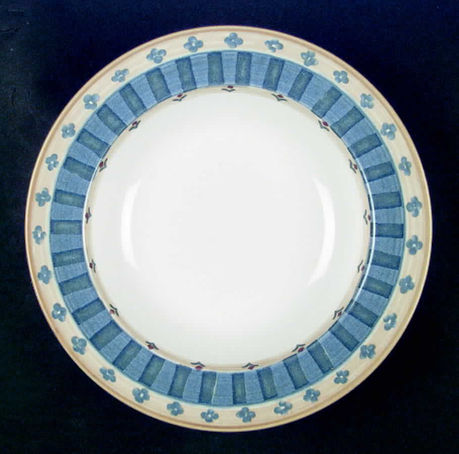 Granada Blue Large Rim Soup Bowl by Mikasa-1