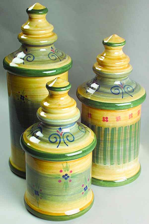 Granada Blue (3 Piece) Canister Set (Box Set) by Mikasa-1