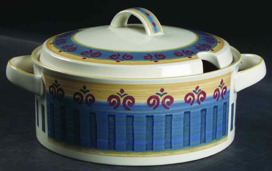 Granada Blue Tureen &  Lid by Mikasa-1