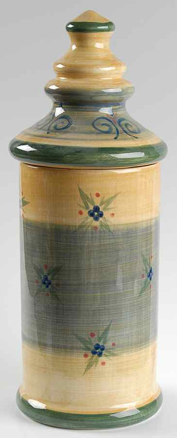 Granada Blue Large Canister & Lid by Mikasa-1