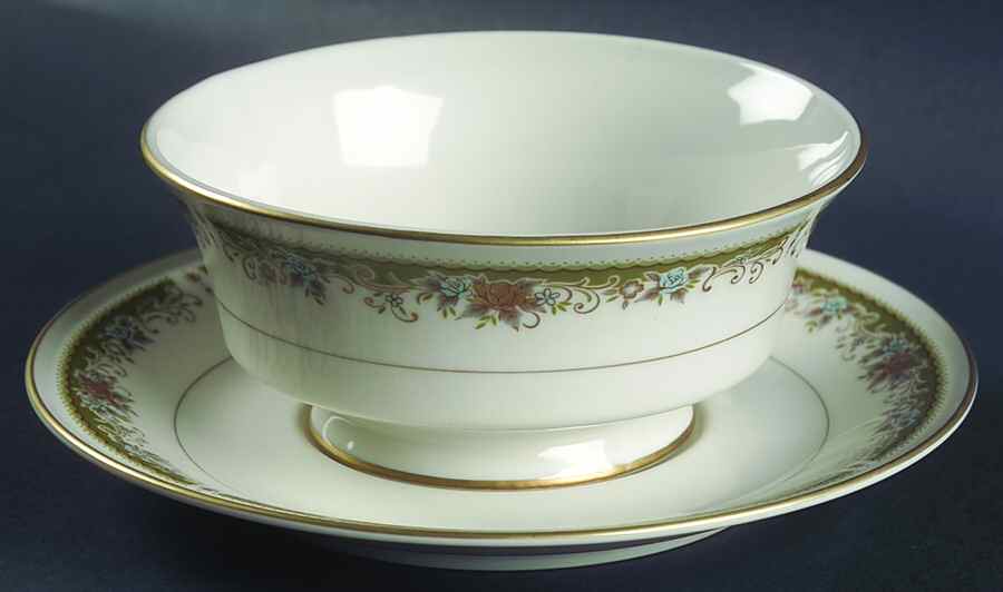 Greendale Gravy Boat & Underplate by Mikasa-1