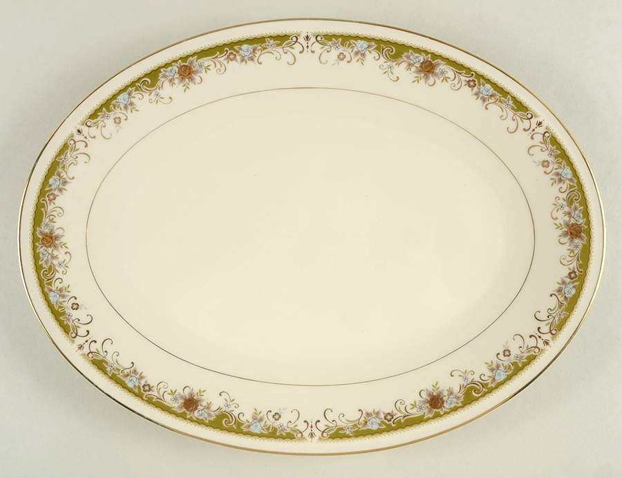 Greendale 14" Oval Serving Platter by Mikasa-1