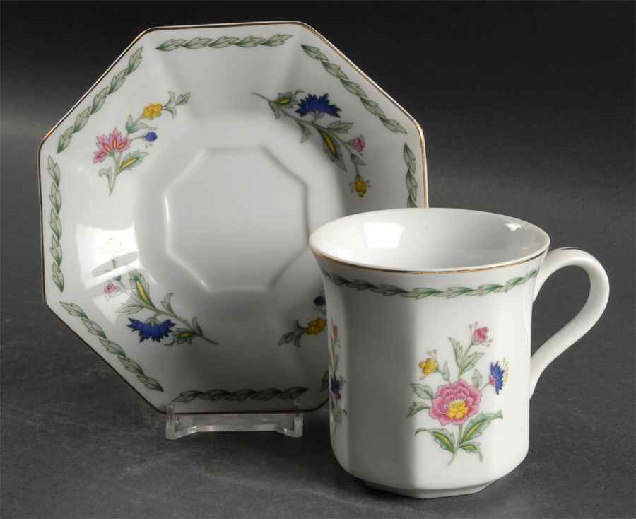 Gresham Flat Cup & Saucer Set by Mikasa-1