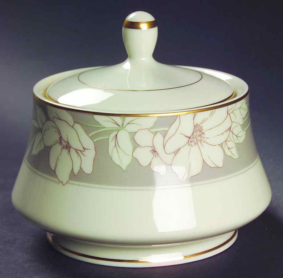 Gray Finesse Sugar Bowl & Lid by Mikasa-1