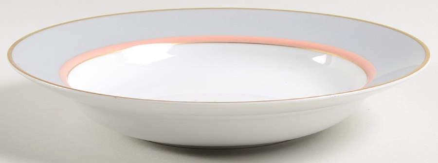 Grandeur Gray Rim Soup Bowl by Mikasa-1