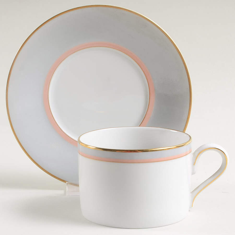 Grandeur Gray Flat Cup & Saucer Set by Mikasa-1