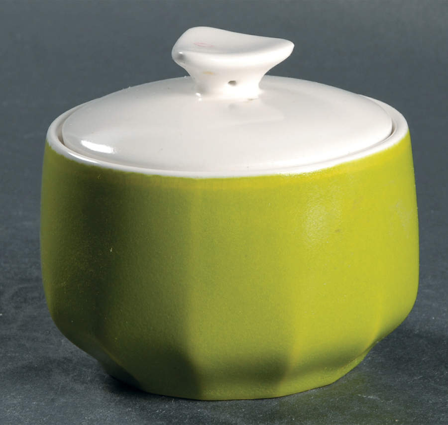 Green Leaf Sugar Bowl & Lid by Mikasa-1