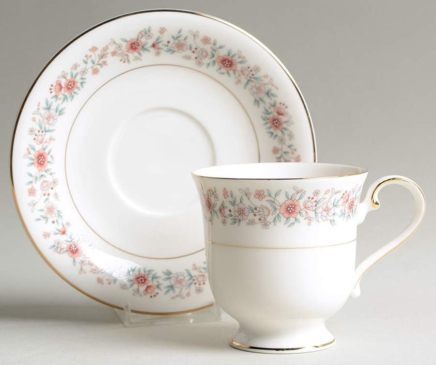 Grosvenor Footed Cup & Saucer Set by Mikasa-1