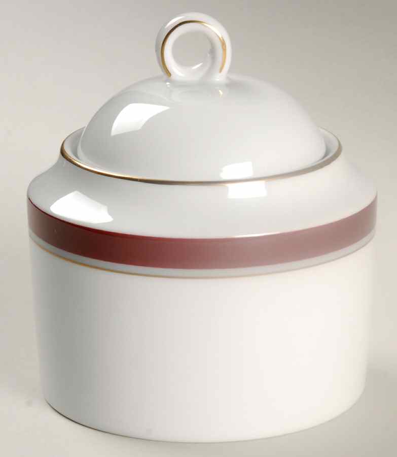 Grandeur Red Sugar Bowl & Lid by Mikasa-1