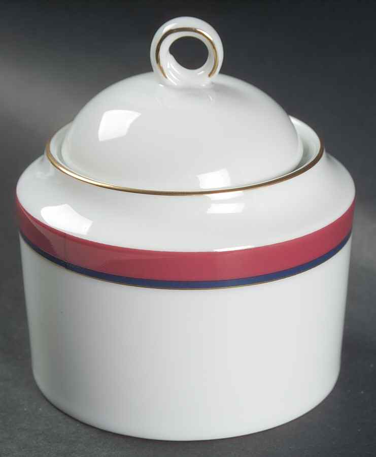 Grandeur Raspberry Sugar Bowl & Lid by Mikasa-1