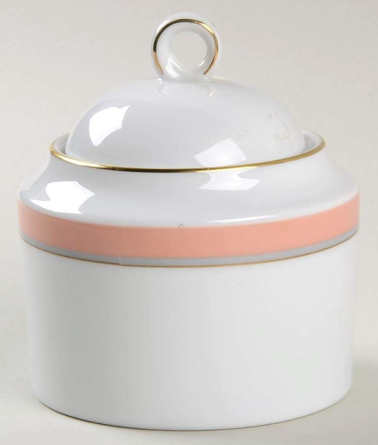Grandeur Salmon Sugar Bowl & Lid by Mikasa-1