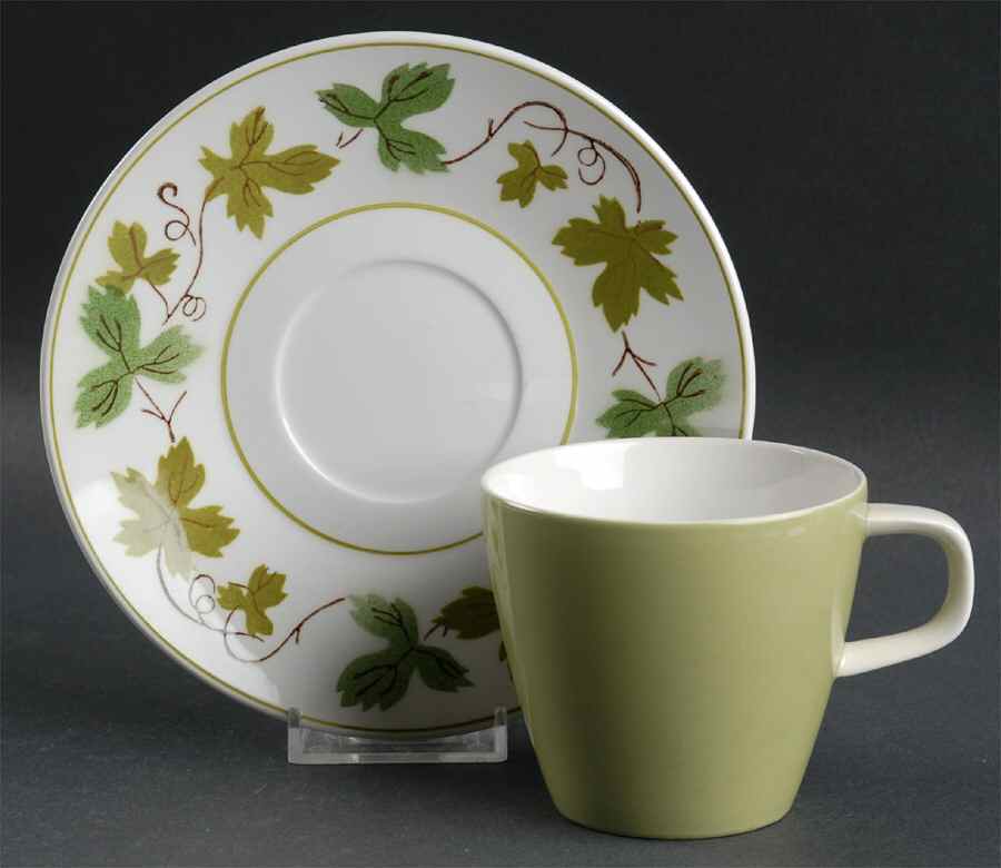 Green Wood Greenfield Flat Cup & Saucer Set by Mikasa-1
