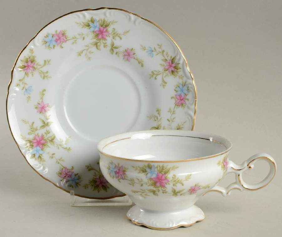 Guinevere Footed Cup & Saucer Set by Mikasa-1