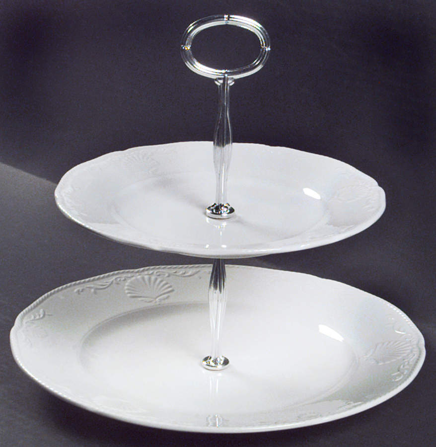 Hampton Bays 6 5/8"-10"  2 Tiered Serving Tray (Dp, Sp) HC by Mikasa-1