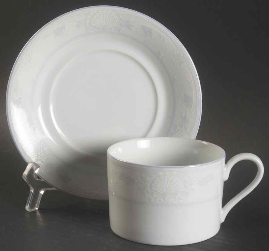 Hampton Cove Flat Cup & Saucer Set by Mikasa-1