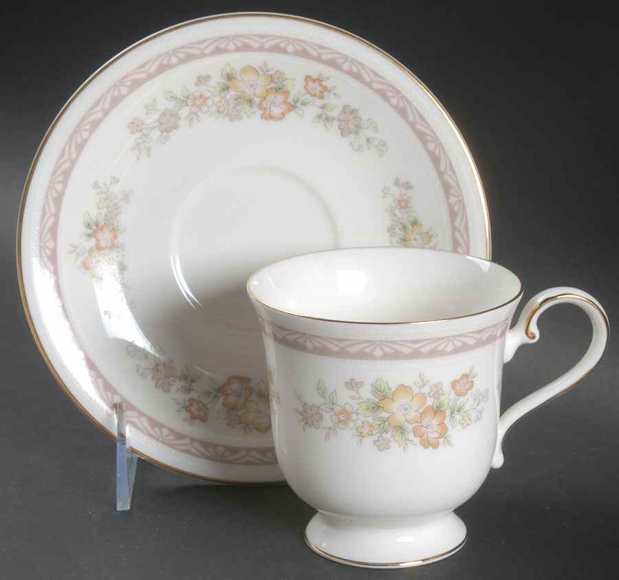 Hampton Court Footed Cup & Saucer Set by Mikasa-1