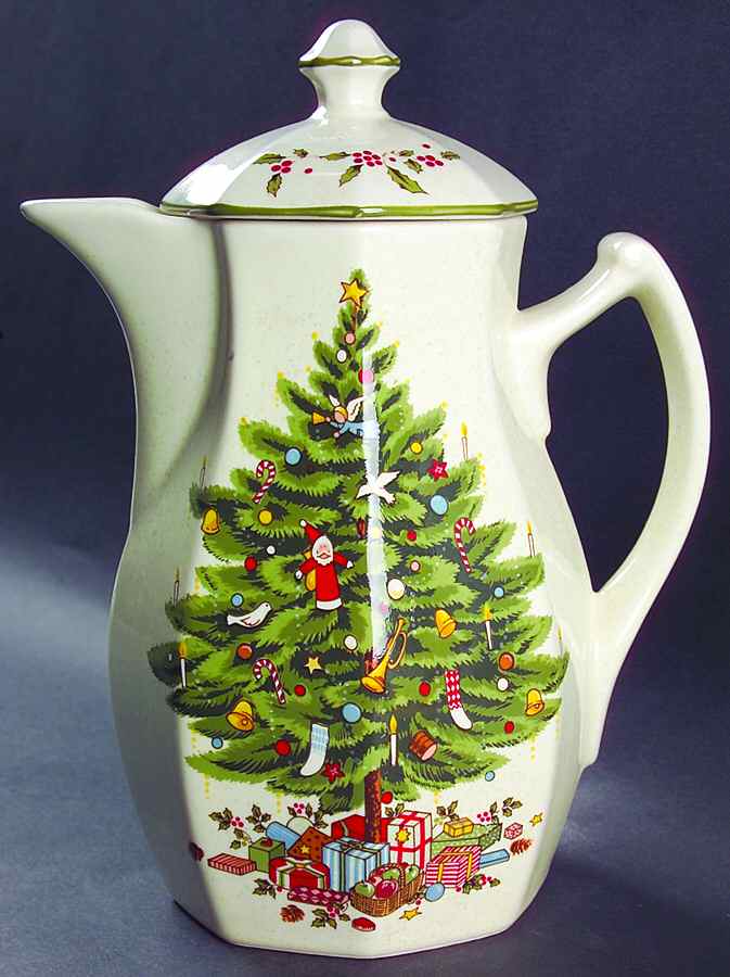 Happy Holidays Coffee Pot & Lid by Mikasa-1